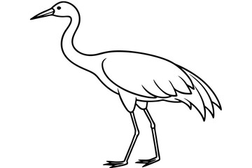 Naklejka premium Modern Crane Line Drawing