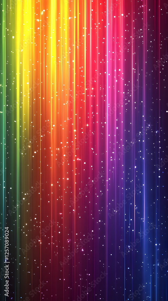 Aufkleber colorful abstract background with vertical lines and sparkling stars creating a vibrant atmosphere.
