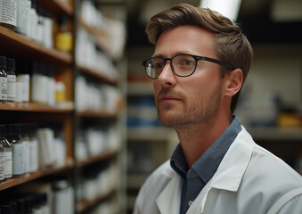 Fototapeta premium portrait of a man in a lab