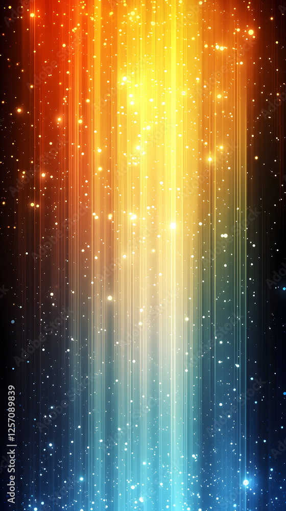 Aufkleber colorful light streaks creating a vibrant and mesmerizing abstract background with sparkles and shin