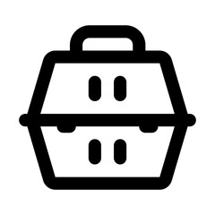 Pet Carrier Simple Line Icon. Single icon, line vector icon