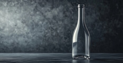 Clear wine bottle
