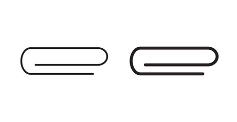 Attachment clip icon set in thin line. vector illustrations for web