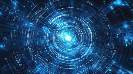 Fototapeta premium Abstract Vector Concept of Energy and Technology in Dark Background