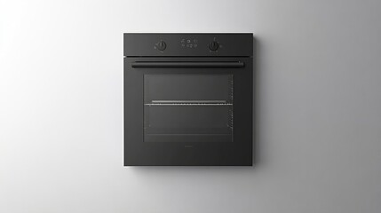 A minimalist oven with a sleek, handle-less design and a touch-sensitive control panel.