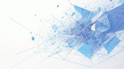 Abstract background with interconnected lines and nodes. Depicts connectivity and networking. Symbolizes technology and communication. Ideal for tech and digital visuals.