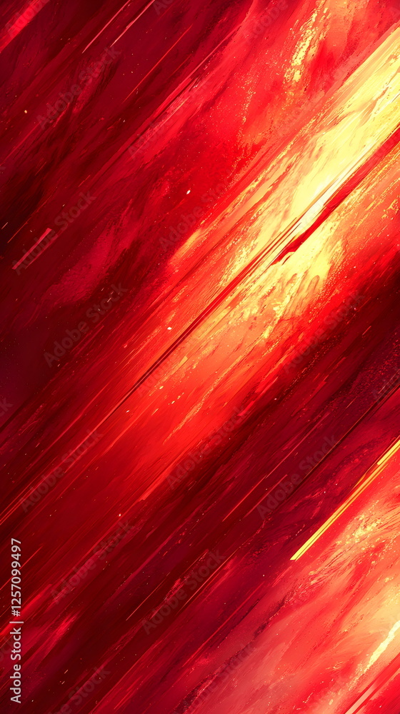 Aufkleber vibrant abstract art with red and orange streaks creating a dynamic and energetic visual effect.