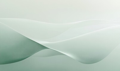 Abstract sage green and white wave background, perfect for website banners, presentations, or digital designs.  Elegant and subtle texture.
