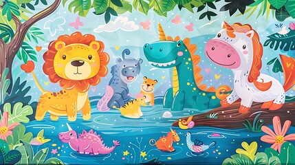 Colorful Cartoon Stickers for Kids