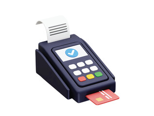 Payment Terminal 3D icon illustration. Pos terminal icon illustration 3d