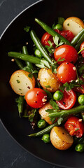 Fresh Vegetable Medley with Potatoes, Cherry Tomatoes, Green Beans, and Peas
