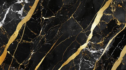 Black marble texture with gold veins. (5)