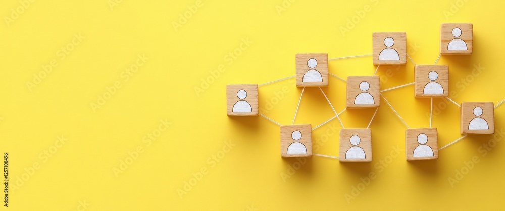 Poster interconnected community and teamwork through network and communication