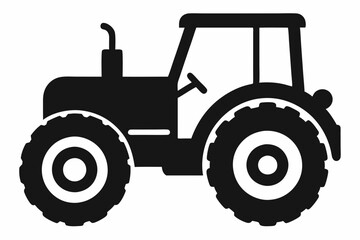 Obraz premium Tractor Silhouette Vector Art