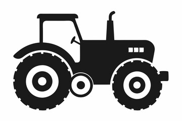 Obraz premium Tractor Silhouette Vector Art