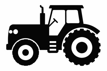 Tractor Silhouette Vector Art