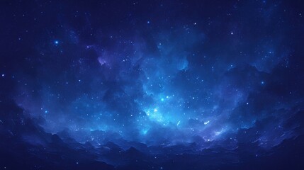 Obraz premium Cosmic and galactic abstract background with deep blues and starry textures. Emphasizing an otherworldly space scene. Ideal for astronomy projects.