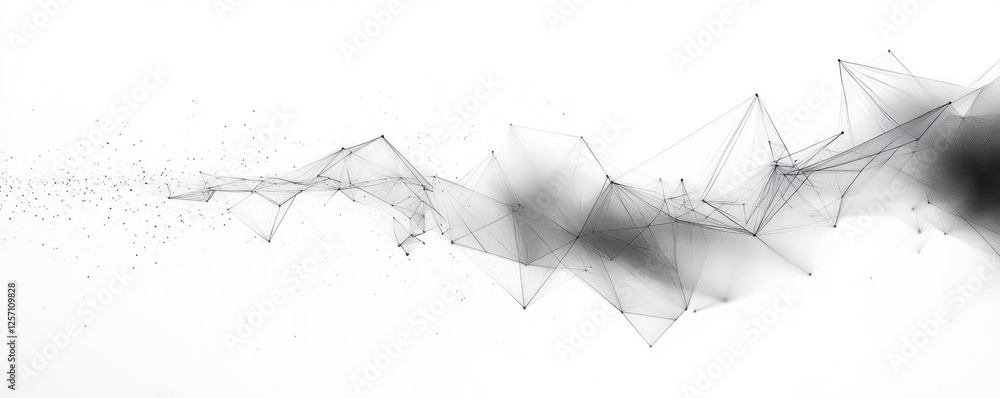 Poster abstract geometric network connection structure big data digital background