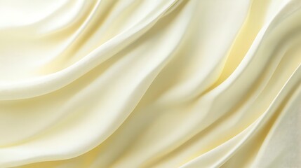 Obraz premium Draped Creamy Yellow Fabric Soft Texture Background