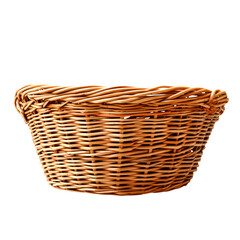 Obraz premium Wicker basket isolated on transparent background.