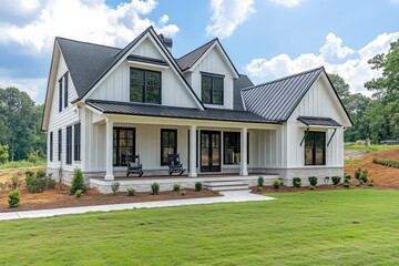 Modern two-story house with elegant design