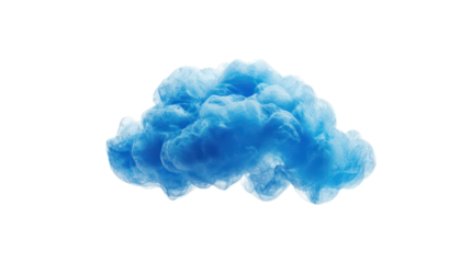 blue cloud icon isolated on white background