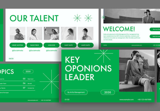 Green Modern Key Opinions Leader Presentation