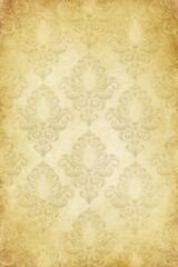Grunge paper background with decorative ornament.