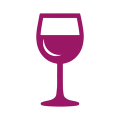 wine glass icon, drink glass symbol, beverage vector illustration