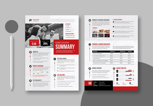 Business Executive Summary Report Template