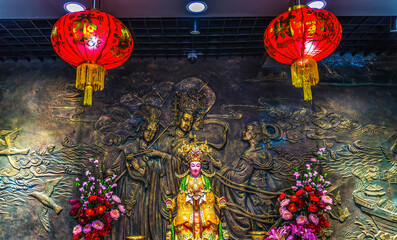 Goddess Statue Tianhou Queen Heaven Temple Cultural Street Tianjin China
