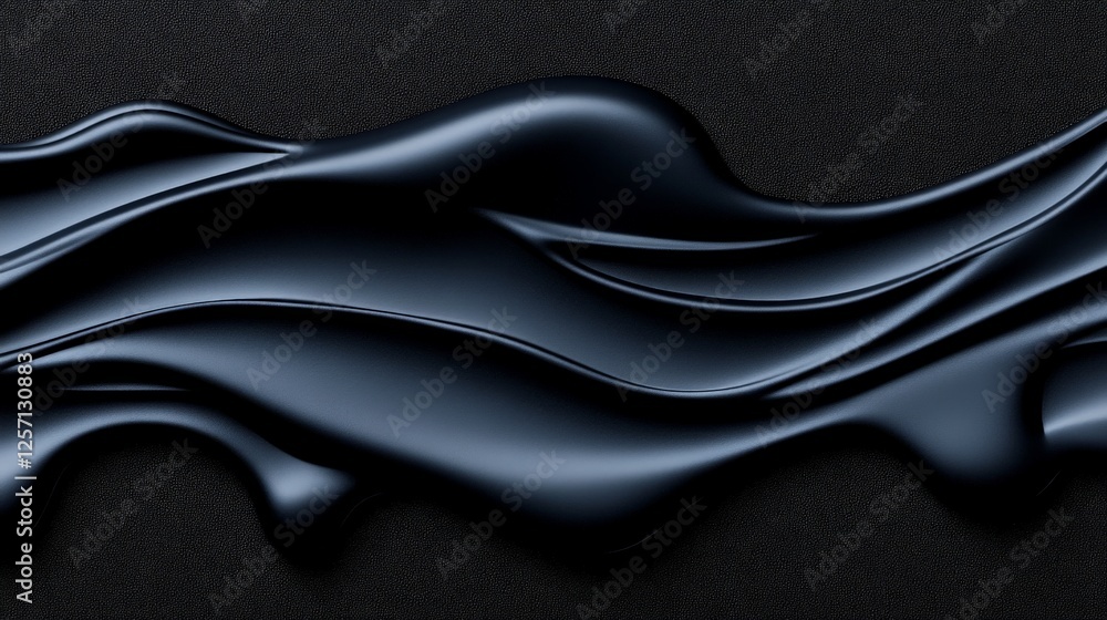 Aufkleber abstract black wave pattern on dark background for design projects