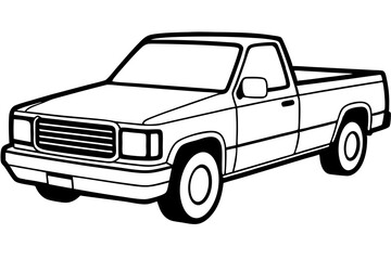 Sleek Pickup Truck Vector Design