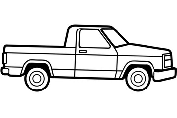 Sleek Pickup Truck Vector Design