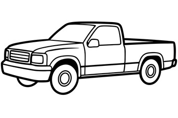 Sleek Pickup Truck Vector Design