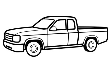 Sleek Pickup Truck Vector Design