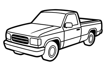 Sleek Pickup Truck Vector Design