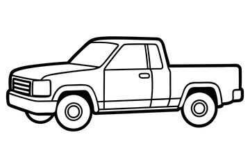 Sleek Pickup Truck Vector Design