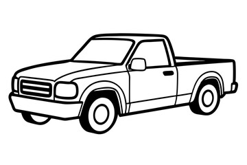 Sleek Pickup Truck Vector Design