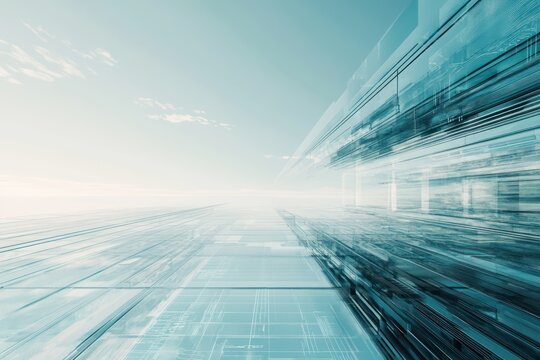 Infinite tech progression visualizing interconnected data points , digital future unfolding.