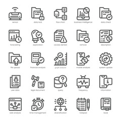 Big Data Icon pack for your website, mobile, presentation, and logo design. Big Data Icon outline design. Vector graphics illustration and editable stroke.