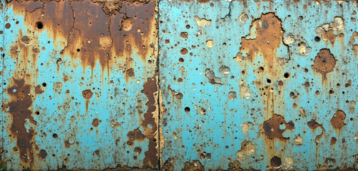 Fototapeta premium Vintage Rusted Iron Surface Background with Weathered and Grunge Effect - Patterns Background