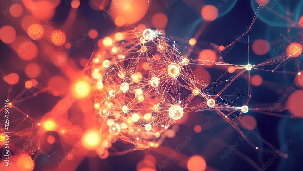 Poster digital pathways illuminated with ai-driven transmissions , flowing data exchange.