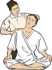 Traditional Thai body massage relaxation