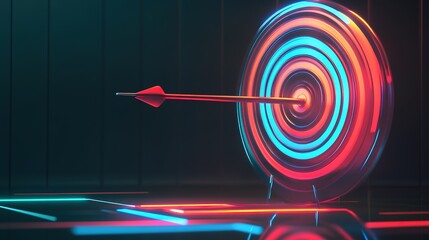Fototapeta premium 3D Icon Illustration of Marketing Success and Business Strategy with Transparent Background: Goal Achievement and Perfect Competition Concept