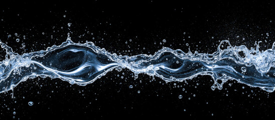 water splash with intricate details, fluid motion, and droplets, ideal for creative projects, backgrounds, and design element