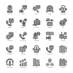 Client Support Icon pack for your website, mobile, presentation, and logo design. Client Support Icon solid design. Vector graphics illustration and editable stroke.