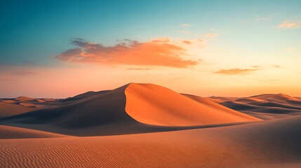 Desert Dunes Sunset Scenic Landscape View