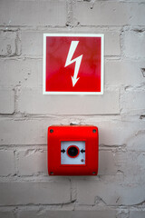 emergency button, fire alarm, safety switch, power off, shutdown, emergency stop