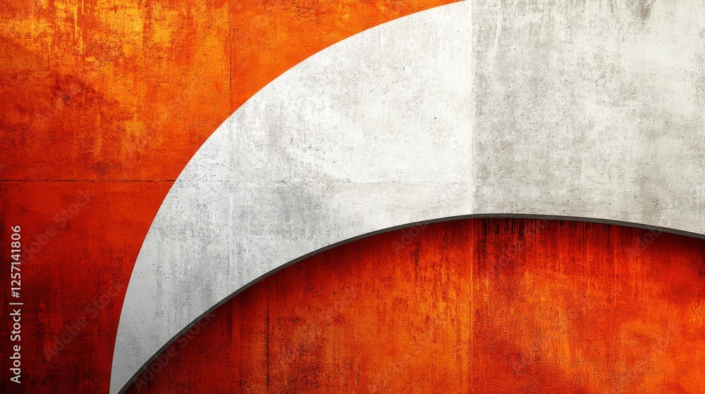 Poster abstract background depicts an orange texture with a curved shape